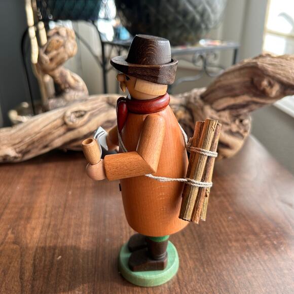 New Erzgebirge Incense Wooden Handmade German Figure smoker forest worker - Picture 3 of 9